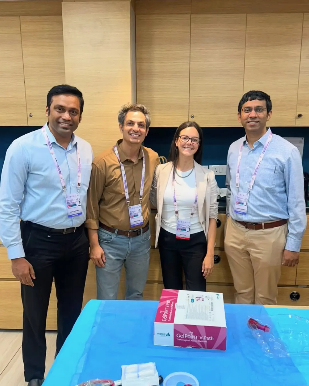 Dr Ajesh Raj Saksena with international and national faculty at the Robotic Breast Surgery Cadaveric Workshop, AIIMS New Delhi