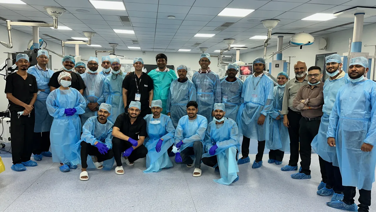 Participants and faculty at the IRCAD India Advanced Robotic Thoracic Surgery Course (1) Participants and faculty at the IRCAD India Advanced Robotic Thoracic Surgery Course (1)